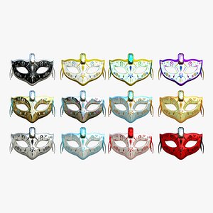 3D 12 Carnival Mask E Collection - Costume Character Design