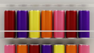 3D Soda Cans in Refrigerator