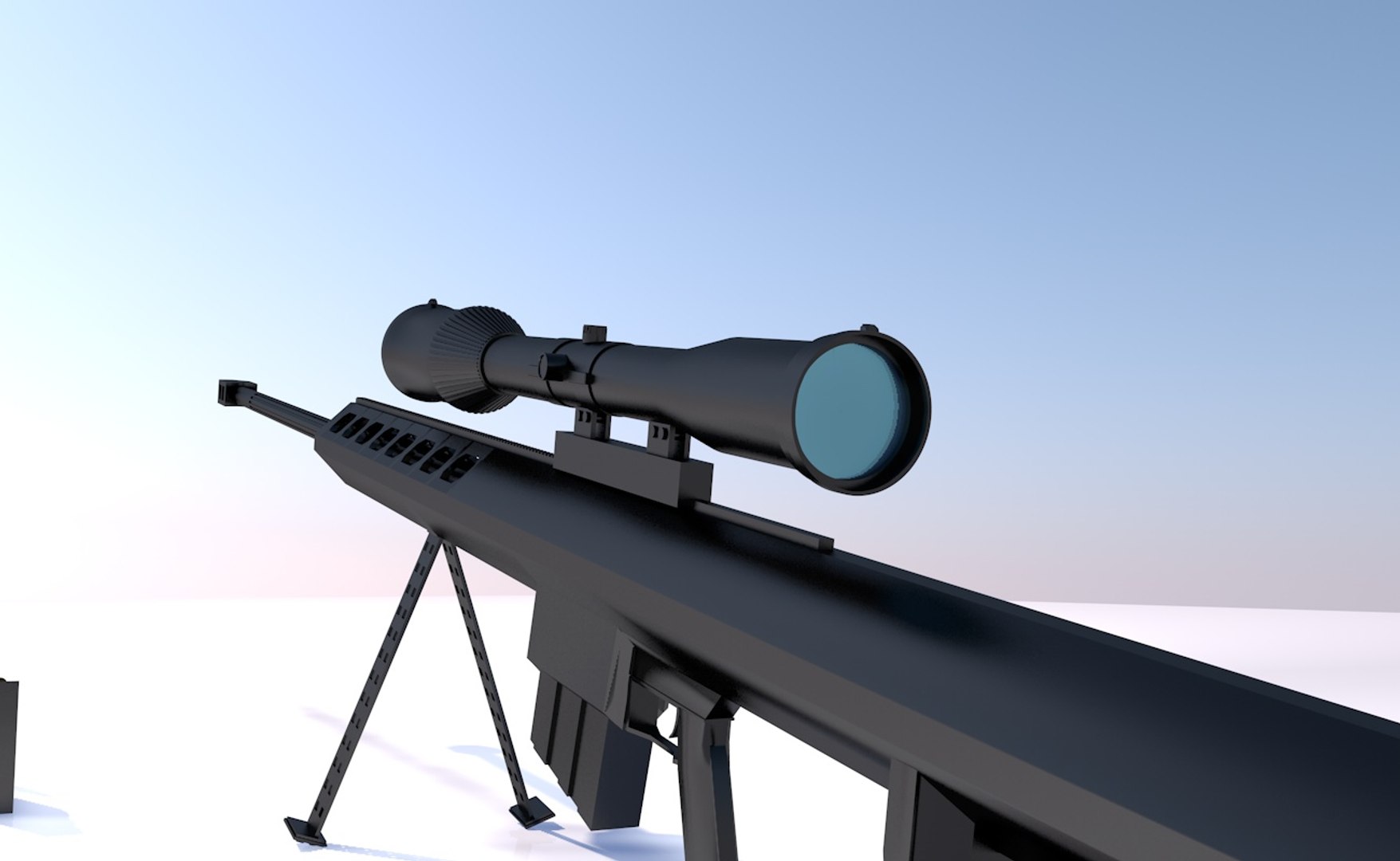 3D Sniper Francotirador Barrett - TurboSquid 1329550