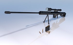 3D sniper francotirador barrett