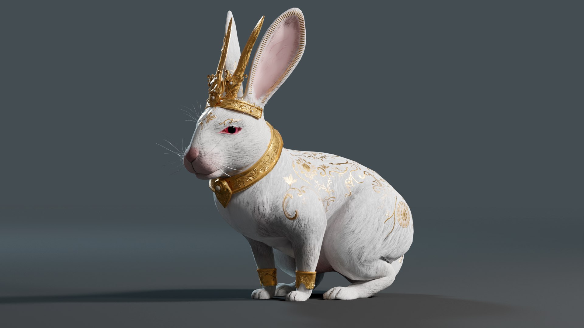 Fantasy Golden Rabbit 3D - TurboSquid 2131395