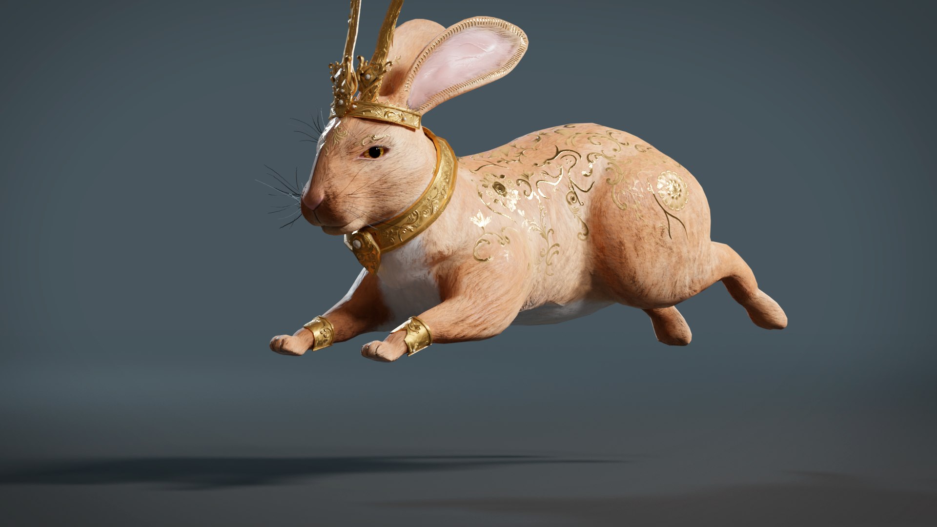 Fantasy Golden Rabbit 3D - TurboSquid 2131395