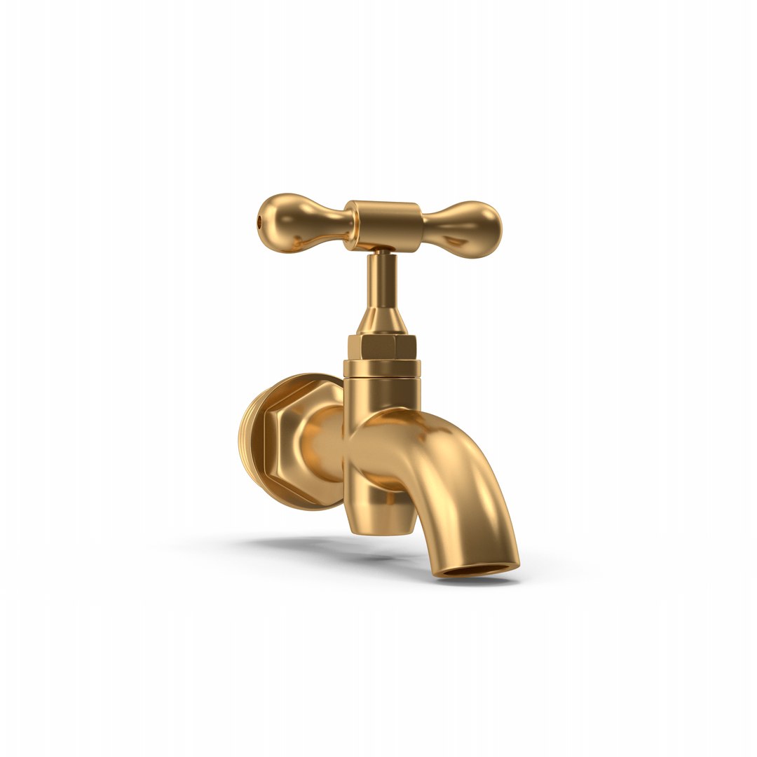 Golden Faucet 3D TurboSquid 1996609