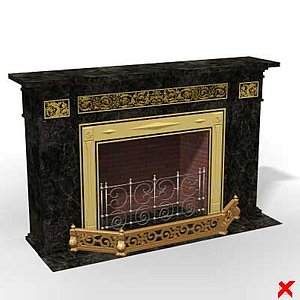fireplace 3d model