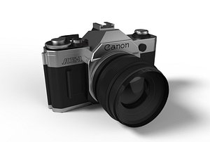 3d canon ae-1 film camera