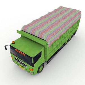 3D Low Poly Big Truck model