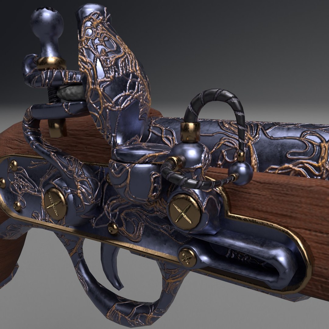 Flintlock Pistol 3D Model - TurboSquid 1351336
