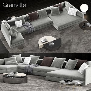minotti granville sofa 3D model