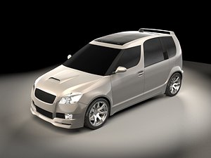 car skoda roomster 3D model