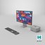 High Quality 3D Apple Desktop Set Studio Display Mac Studio Magic Keyboard Magic Mouse