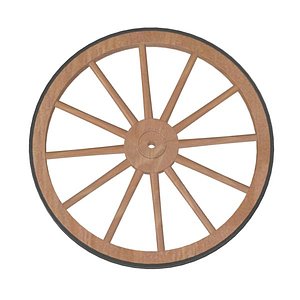 3d model old wheel