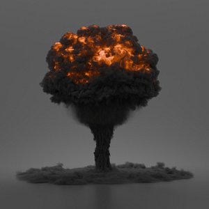 3D Atomic Blast Mushroom VDB For Blender model