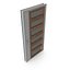 Modern Design White Metal Steel Door with Wooden Details model 3D model