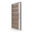 Modern Design White Metal Steel Door with Wooden Details model 3D model