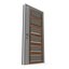 Modern Design White Metal Steel Door with Wooden Details model 3D model