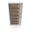 Modern Design White Metal Steel Door with Wooden Details model 3D model