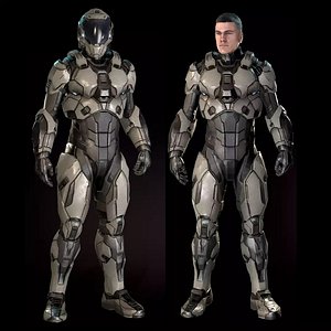 Sci Fi Space Soldier Male