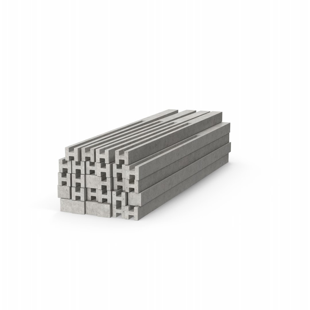3D Model Stack Of Concrete Slabs - TurboSquid 2071878