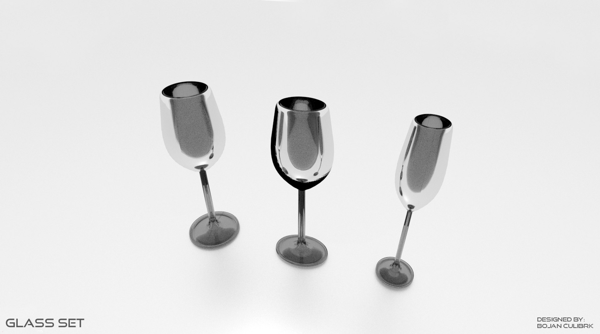 Glass Set 3d Model
