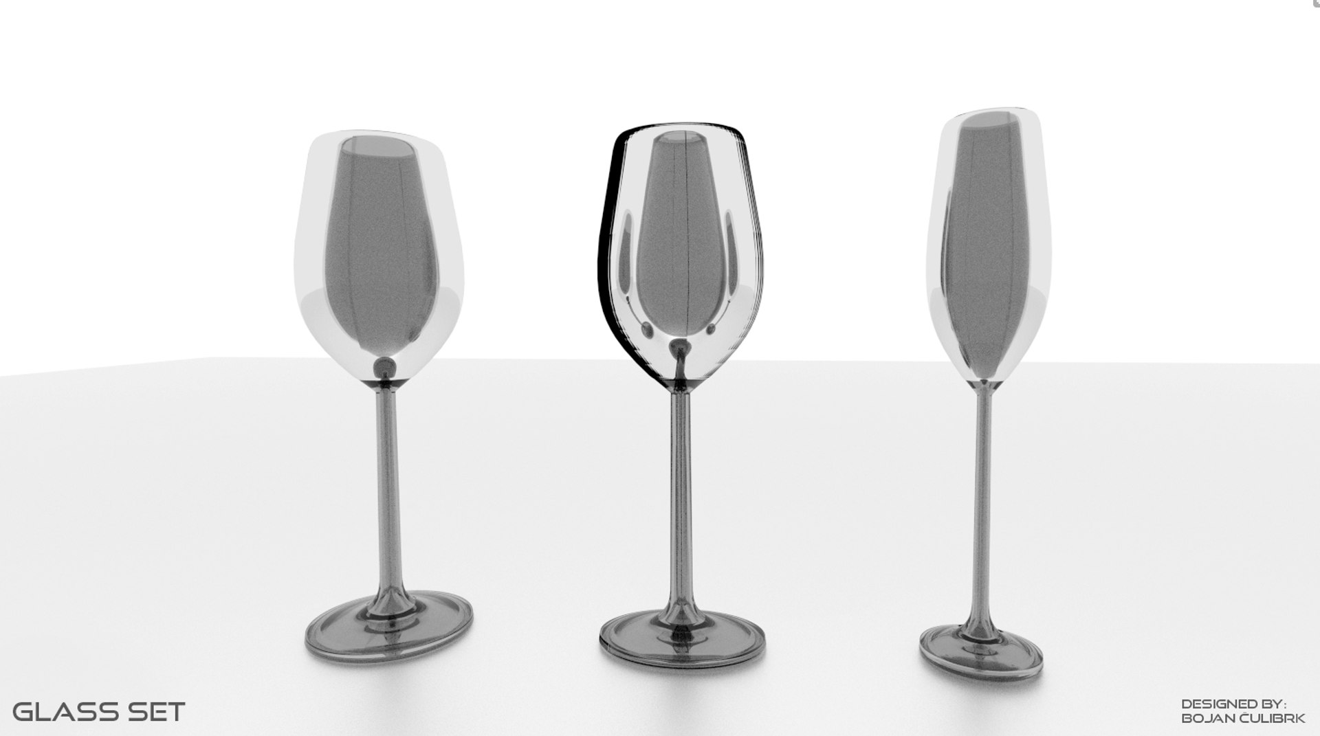 Glass Set 3d Model
