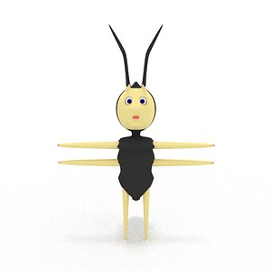3D cartoon ant rigged model