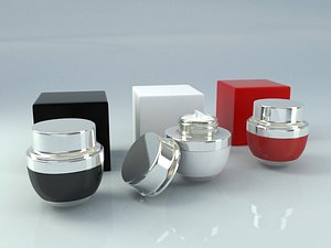 3D cosmetic jar cream tube