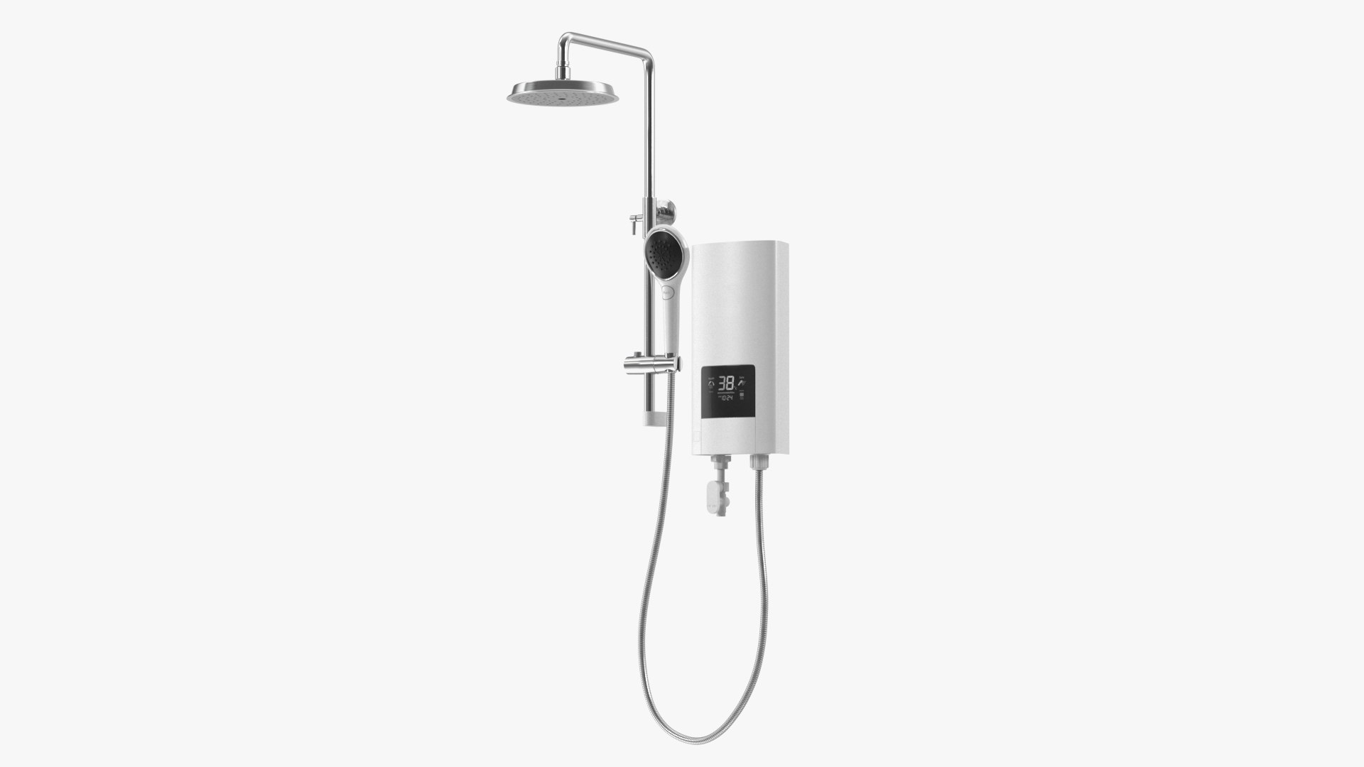 Water Heater Luxury Style White Right 3D model preview