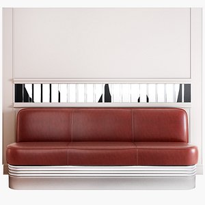 Classic American Restaurant Seating Area model