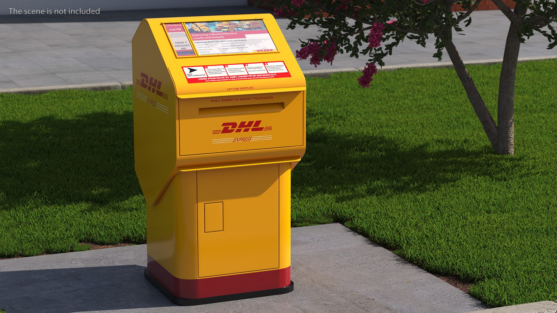 DHL Express Package Drop Box 3D Model - TurboSquid 2079613