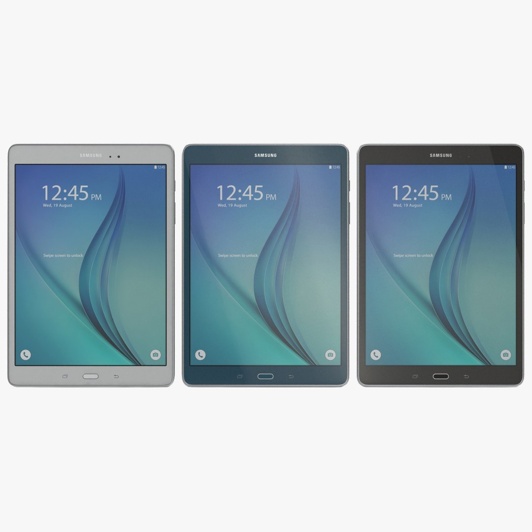 Samsung Galaxy Tab A 9.7 Set 3D model preview