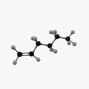 Butylethlene Molecule 3D model