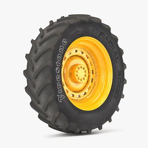 3d model tire firestone radial 3000