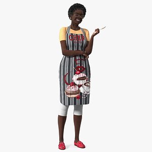 Kitchen Style Afro American Grandma Standing model