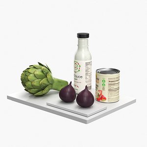 3D realistic vegetable food