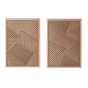 3D Geometric wooden panel