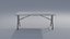 Klapptisch-Set mit 4K-Texturen Low-Poly-3D-Modell