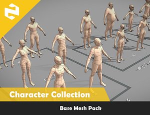 Base Mesh Pack - Character Collection 3D model