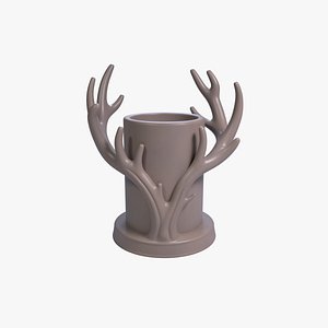 Antler Pen Holder Woodland Majesty Desk Organizer STL File 3D Printable File 3D model