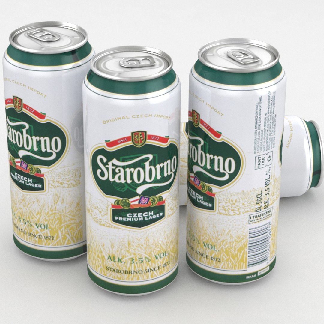 3D Beer Starobrno Model - TurboSquid 1172123