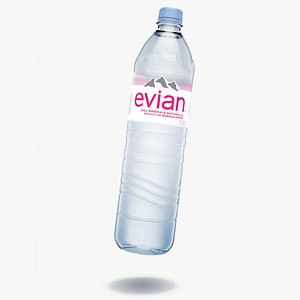 Bottle Evian 1 5L model