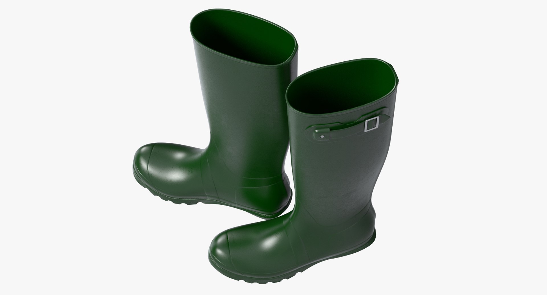 3D tall rain boots green - TurboSquid 1230805