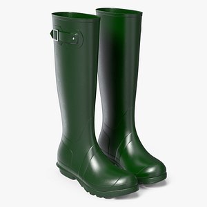 Tall Rain Boots Green