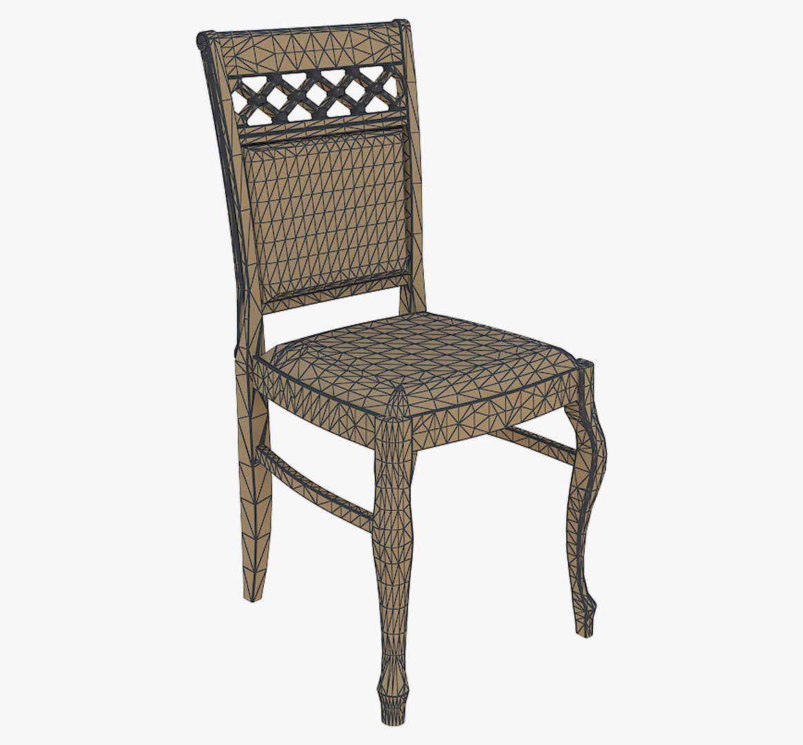 Chair modeled fabric 3D model - TurboSquid 1302869