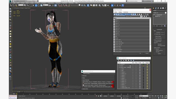 모듈식 보철 사지를 입고 말하는 포즈를 취하는 여성 3D 모델 - TurboSquid 2135212