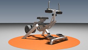 3D seated calf raise model