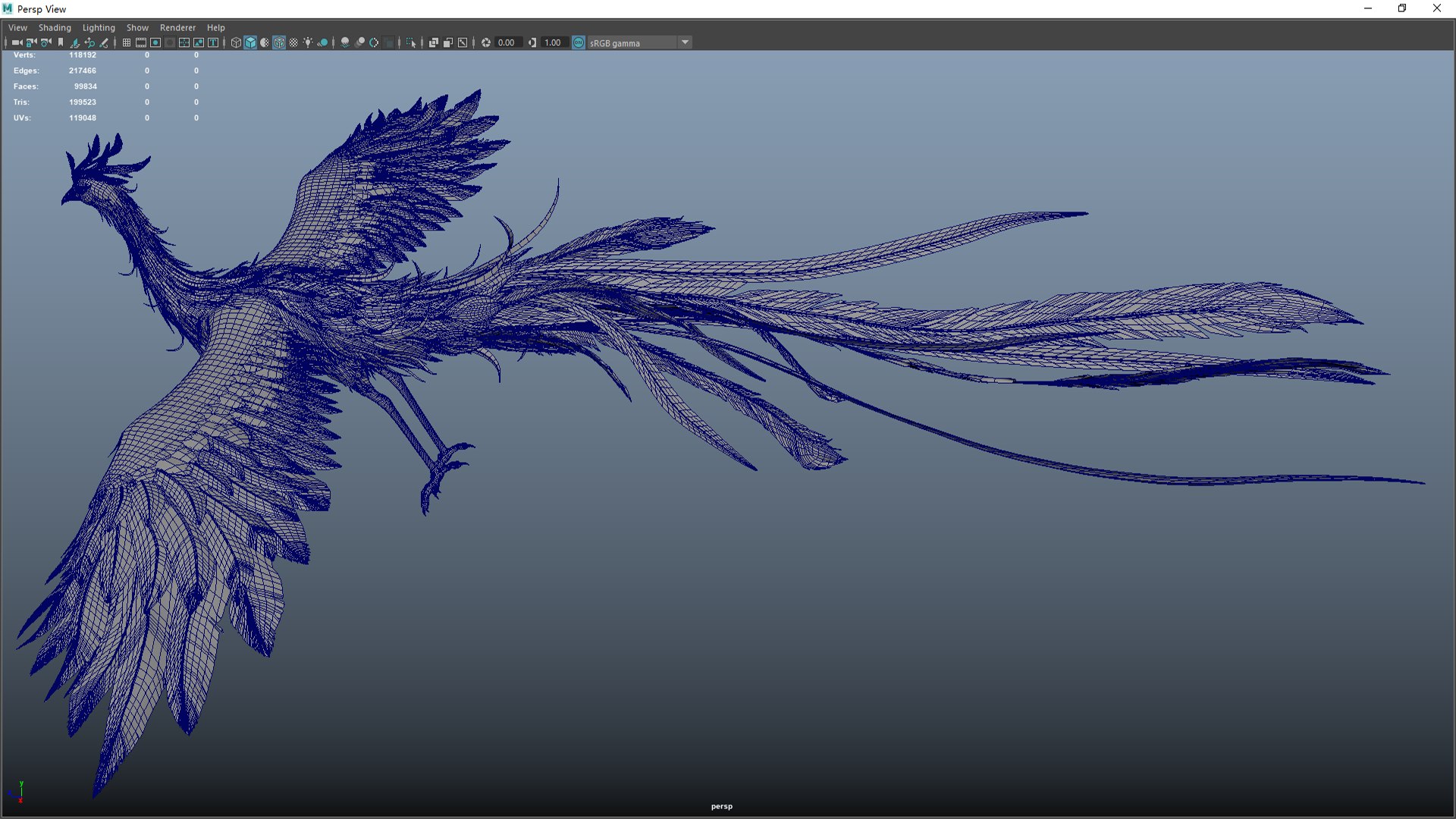 3D Ice Phoenix Blue Phoenix Snow Model - TurboSquid 2398867