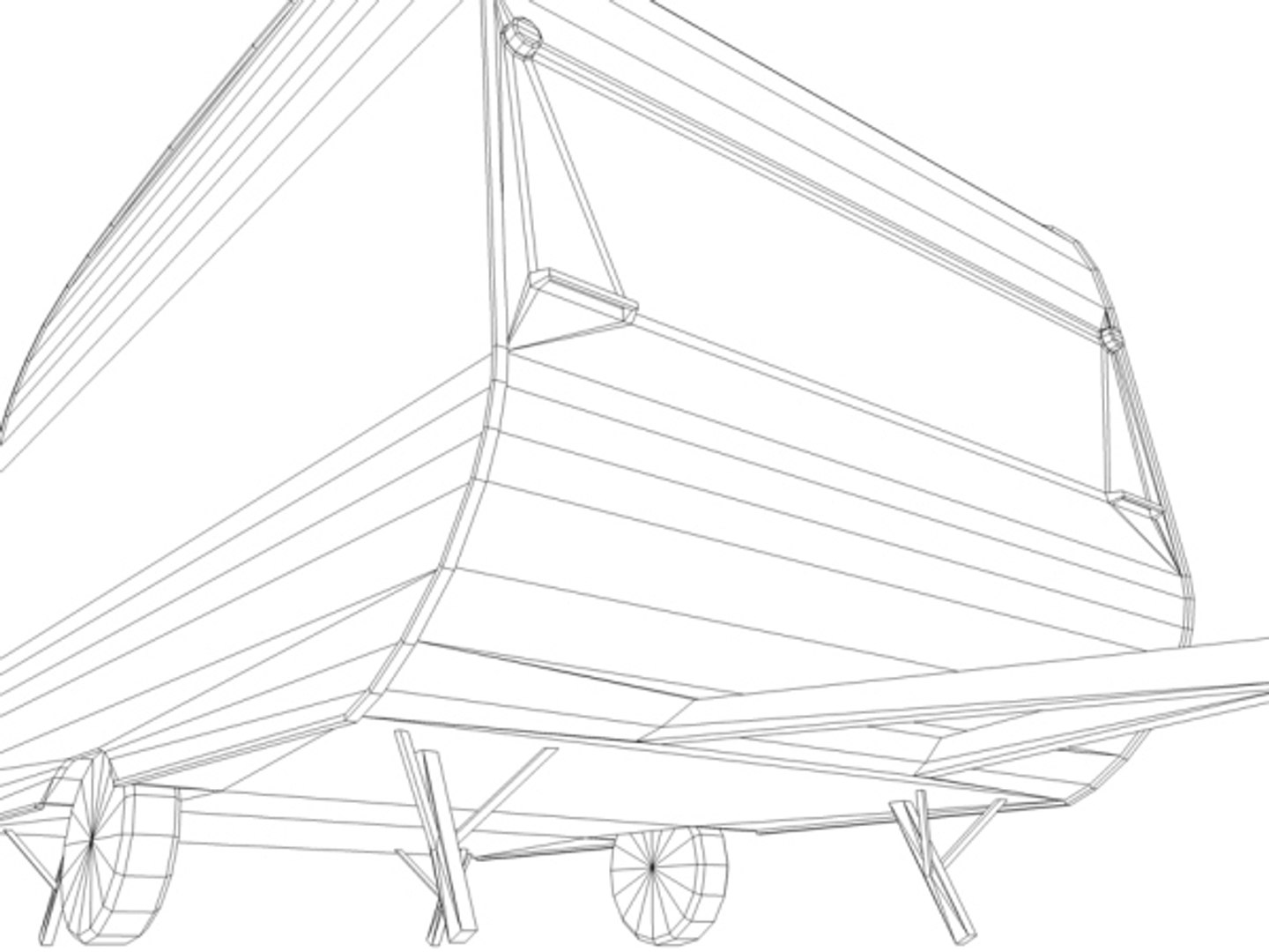 3d Old Caravan Model