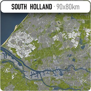 city south holland area 3D model