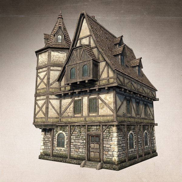 3ds fantasy medieval house