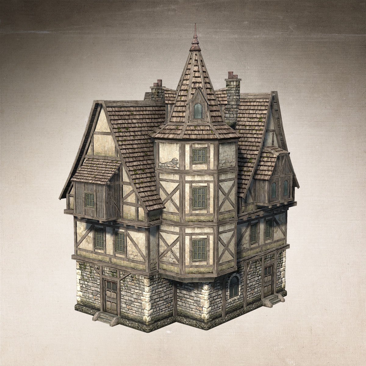 3ds fantasy medieval house